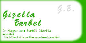 gizella barbel business card
